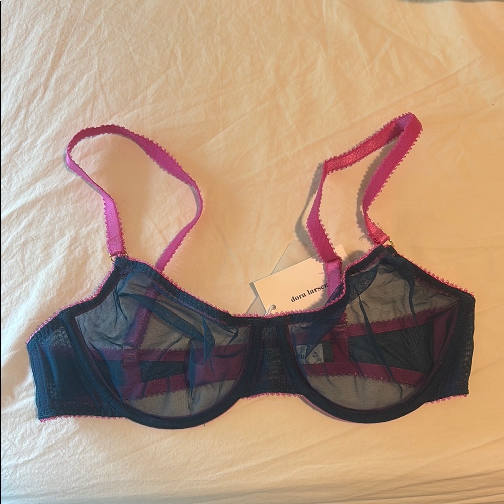 Delilah Clean Tulle Underwire Bra 36D by Dora Larsen